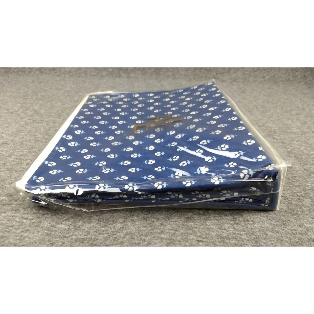 Ralph‎ Lauren Cote D'Azur Twin Flat Sheet Indigo Floral Cotton 350TC Italy NEW